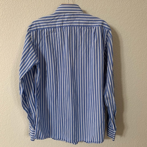 Tommy Hilfiger Striped Button Up Dress Shirt Sz M - Picture 4 of 6